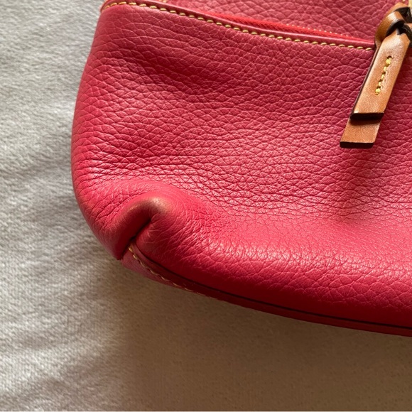 Dooney and Bourke pink pebble leather with a camel colored smooth leather strap - Picture 6 of 15